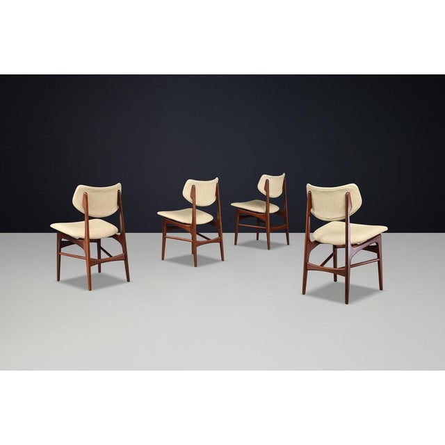 Wood Mid-Century Hamar Dining Chairs by Louis van Teeffelen for Wébé, Netherlands, 1960s, Set of 4 For Sale - Image 7 of 13