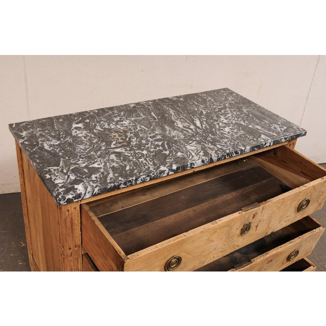 19th Century French Louis XVI Commode W/ Original Marble For Sale - Image 9 of 11