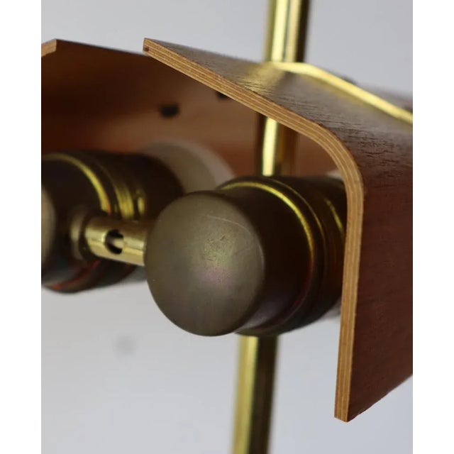 Brown Vintage Wooden Desk Lamp For Sale - Image 8 of 10