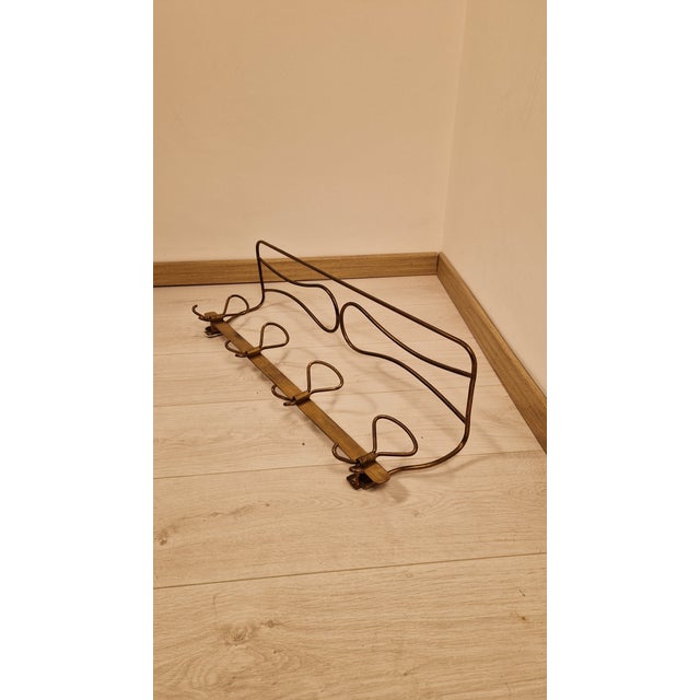 Goldenrod Vintage Brass Coat Hanger with Brass Hangers by Cesare Lacca For Sale - Image 8 of 15