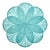 Deborah Rhodes Sinamay Flower Placemats, Turquoise, Set of 4 For Sale