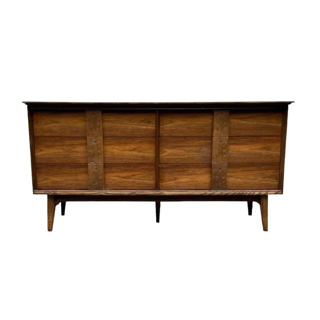 1970s Vintage Mid Century Modern Bassett 6 Drawer Dresser with Dovetail Drawers Chairish
