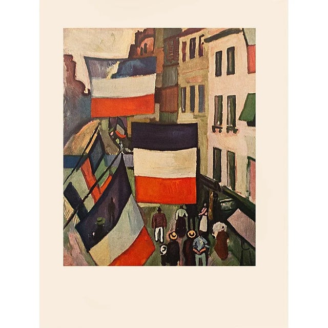 Red 1954 After Raoul Dufy, "Street Decked With Flags" First Edition Offset Lithograph For Sale - Image 8 of 8