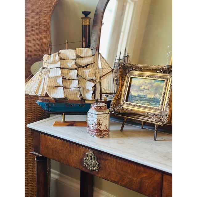 Vintage Nautical Oil Painting , Framed For Sale - Image 9 of 9