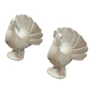Lladró Paloma Grande Porcelain Figurines, Pair For Sale