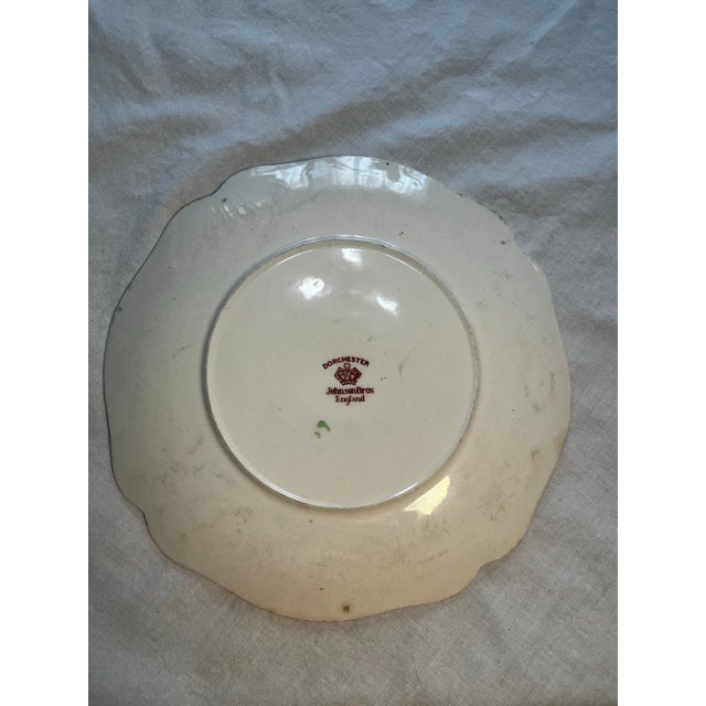 1930s Vintage Johnson Brothers Dorchester Pattern Dessert Plate For Sale - Image 5 of 5