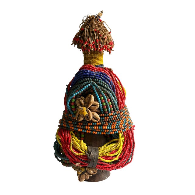 Superb vintage African Fali or beads and shells loss. "In Cameroon, when a young Fali man becomes betrothed, he makes a...