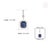 Art Deco 3.32ct Emerald-Cut Blue Sapphire Diamond Halo Pendant in 14k Gold For Sale - Image 9 of 13