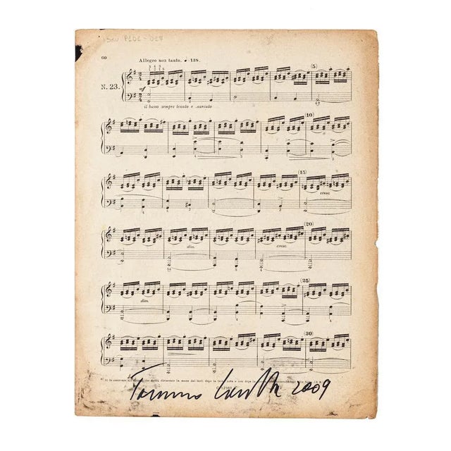 Musical Notes'' is a beautiful artwork in mixed media, tempera and college on a musical note, realized in 2009 by Tommaso...