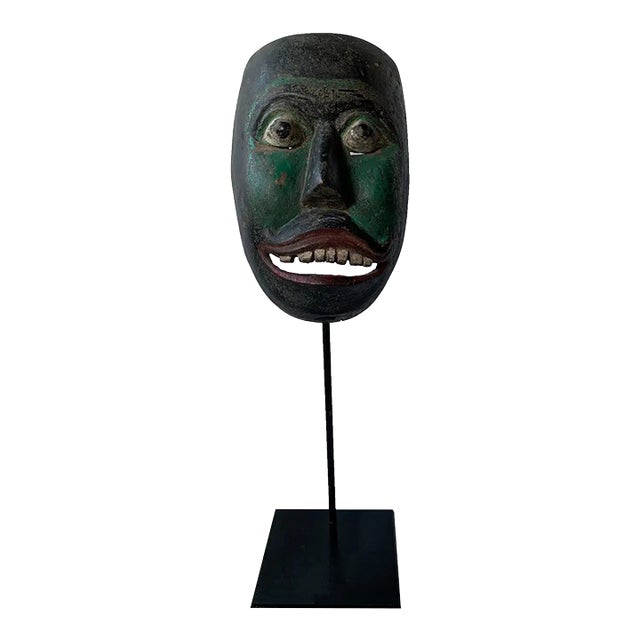 20th Century Hand-Carved Wood Javanese ‘Wayang Topeng’ Theatre Mask, Indonesia For Sale