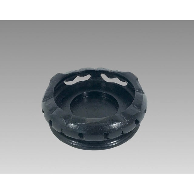 1970s Small Vintage Chinese Rosewood Circular Display Stand or Pedestal 1.8" For Sale - Image 5 of 5