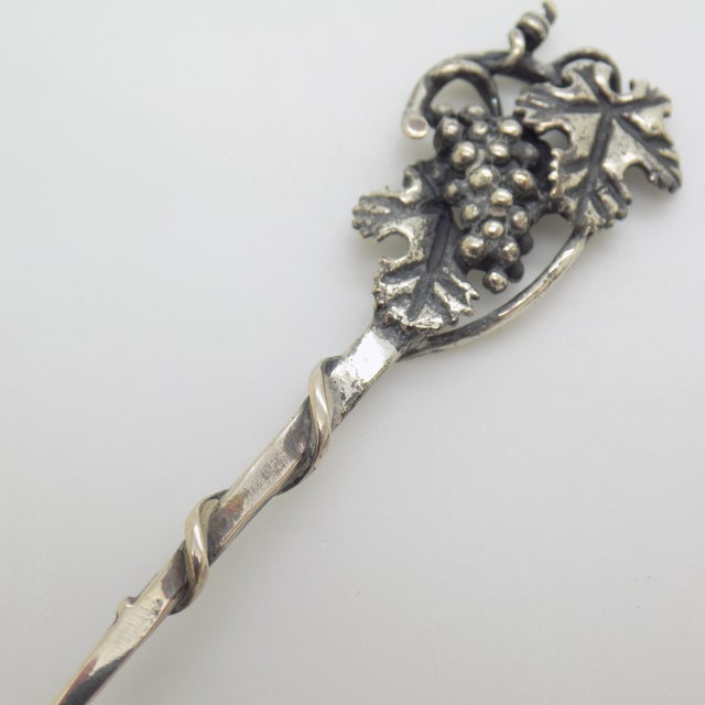 Vintage Italian Silver 800 Grape Cocktail Fork from Raspini, Arezzo, 2000s For Sale - Image 9 of 16