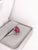 3.8ct Beautiful Red Ruby Ring in Solid 14k White Gold Round 9mm | Solitaire Ring, Size 6.75 For Sale In Columbus - Image 6 of 7