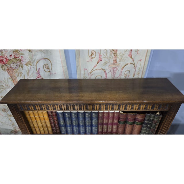 1930s Vintage Adjustable Oak Open Bookcase, 1930 For Sale - Image 5 of 8