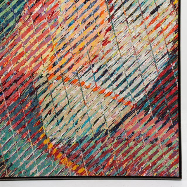 1980s Aaron Karp Circa 1983 Contemporary Abstraction Painting "Karp" Early & Influential For Sale - Image 5 of 12