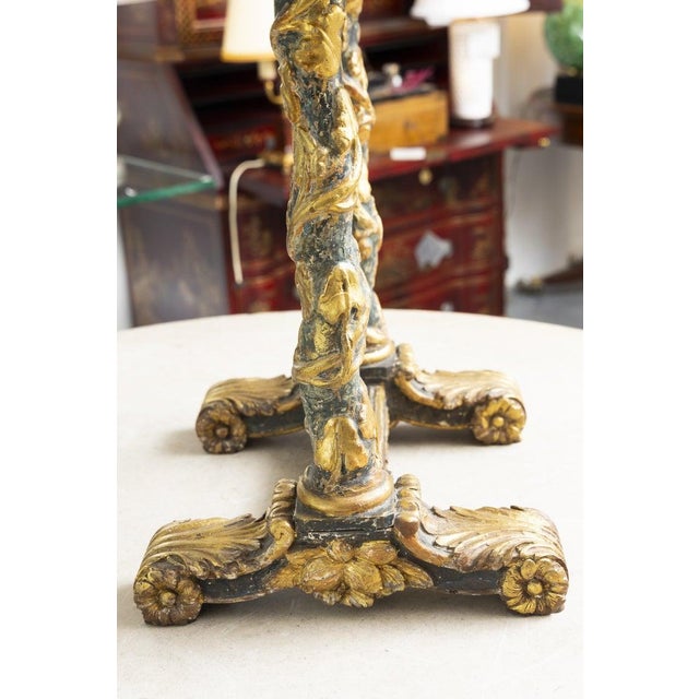 Gold 19th Century Italian Baroque-Style Giltwood Low Table For Sale - Image 8 of 9