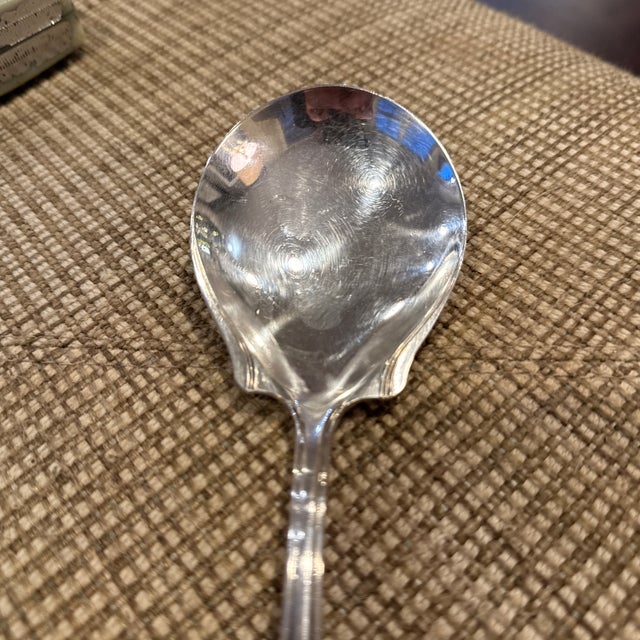 American Sterling Silver Hammered Finish Casserole Spoon 9 1/2” For Sale - Image 3 of 5