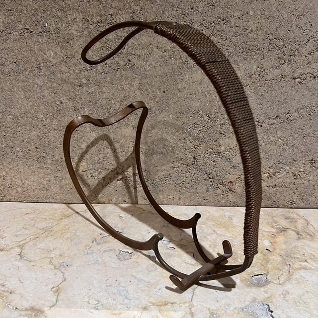 1960s French Art Deco Style Sculptural Wine Bottle Holder For Sale - Image 4 of 11