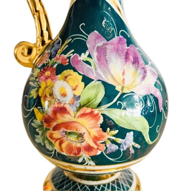 Vintage Baroque Floral Vase by H. Bequet 1950s For Sale - Image 4 of 10