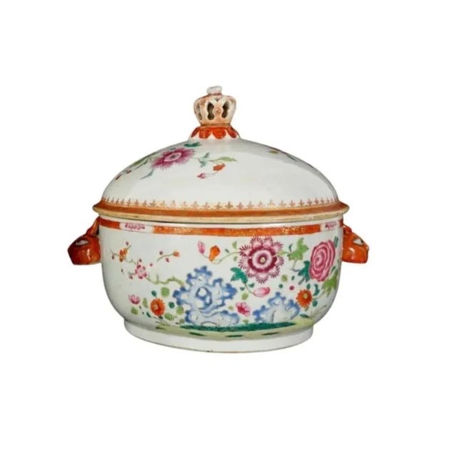 Chinese Export Covered Bowl With Rabbit Handles (#1) For Sale - Image 11 of 12