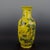 Chinese Chinese Ceramic Qing Dynasty Qianlong Marked Yellow Ground Crackle Glaze Porcelain Vase Hand Painted Figures Pattern For Sale - Image 3 of 6