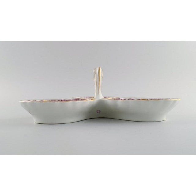 Herend Chinese Bouquet Raspberry Serving Dish with Handle For Sale - Image 9 of 11