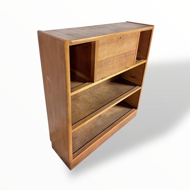 Vintage Nathan Oak Drop-Down Secretaire, 1960s For Sale - Image 4 of 14