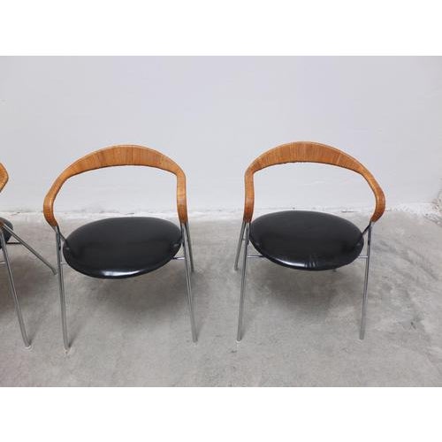 Black HE103 Chairs by Hans Eichenberger for Dietiker Swiss, 1955, Set of 4 For Sale - Image 8 of 18