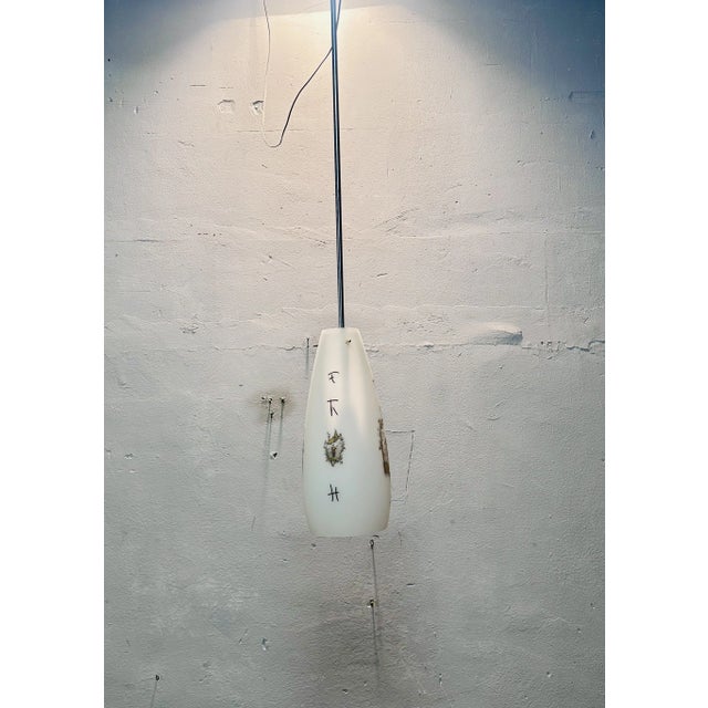 White Vintage White Pendant, 1970s For Sale - Image 8 of 8