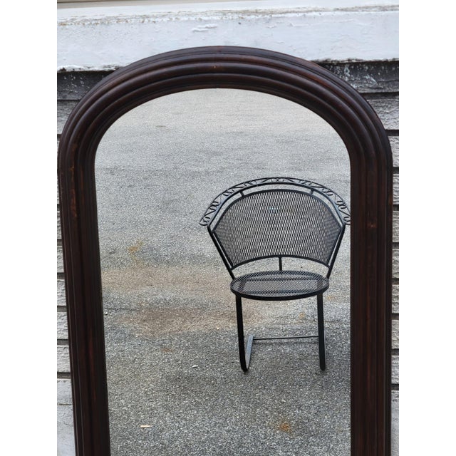 Wood 19th Century American Victorian Walnut Wall Mirror Restored With New Mirror For Sale - Image 7 of 13