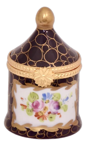 Limoges Floral Biscuit Jar Box