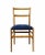 Wood Model 646 Leggera Chair in Wood and Blue Fabric by Gio Ponti, Italy, 1960s For Sale - Image 7 of 8