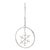 Contemporary Jeweled Metal Hanging Snowflake Ornament (Set of 12) For Sale - Image 3 of 5