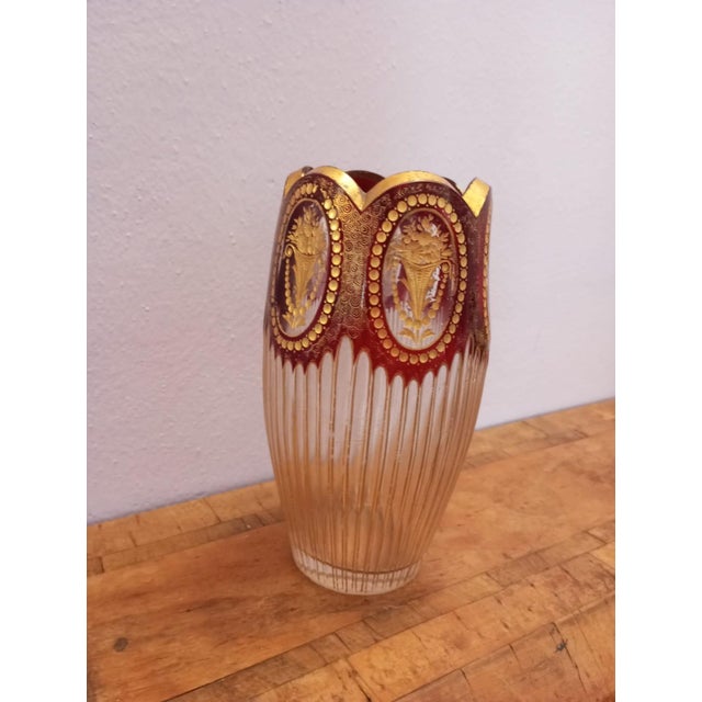 Bohemian Cut Glass Vase, 1920s For Sale - Image 14 of 18