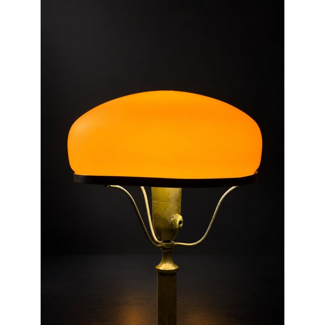 20th Century Art Nouveau Swedish Brass Lamp, 1910 For Sale - Image 4 of 7