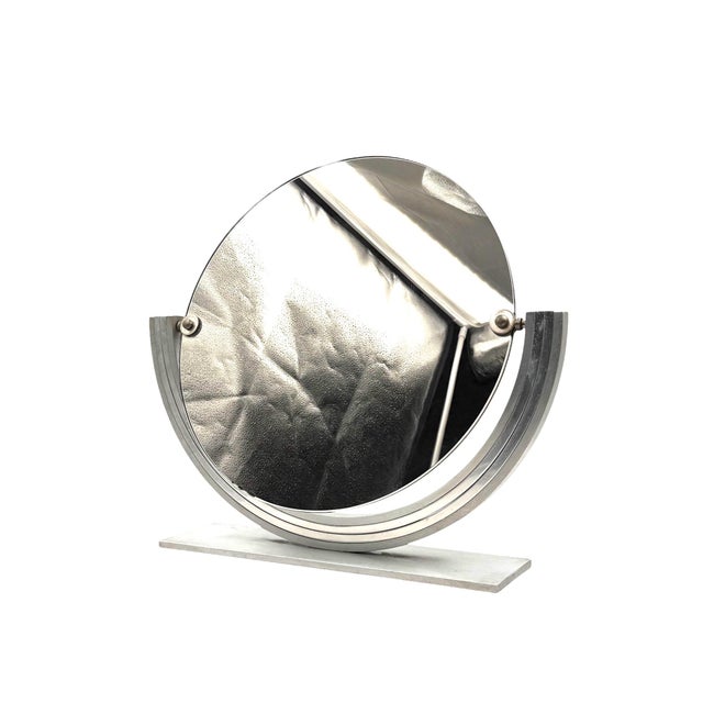 Mid-Century Nickel-Plated Brass Table Mirror, 1970s For Sale - Image 11 of 13