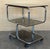 Mid-Century Modern Mid Century Sleek Italian Three Tier Chrome and Glass Drinks Trolley On Castors For Sale - Image 3 of 18