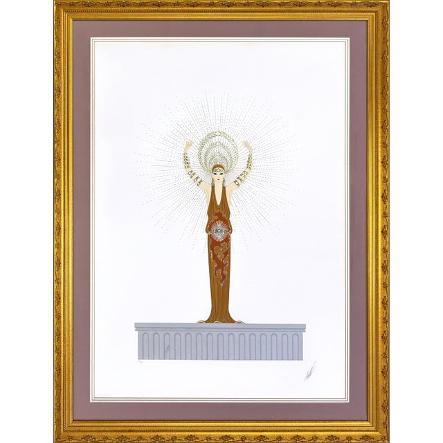 1980s Erté, Myths Suite (Set of 2 Hand Signed Foil Stamped Embossed Serigraphs), 1985 For Sale - Image 5 of 7