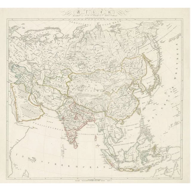 Antique Map of Asia by Simon Schropp and Comp, 1819 For Sale - Image 3 of 6