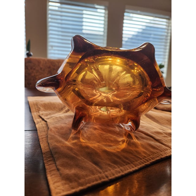 1960s 17” Flavio Poli for Seguso Sommerso Glass Vase - Amber to Ruby - 8lbs For Sale - Image 5 of 6