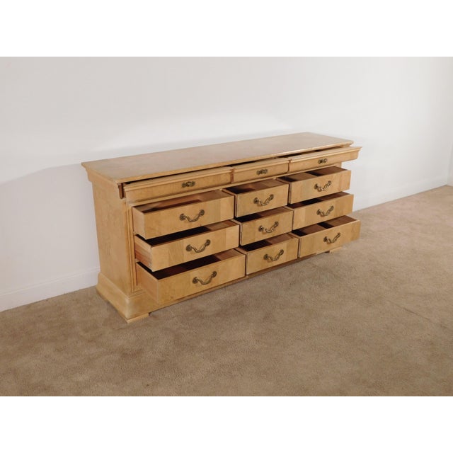 Vintage Henredon Charles X Biedermeier Empire 12 Drawer Chest Dresser Lowboy For Sale - Image 12 of 17