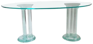 Oval Crystal Dining Table