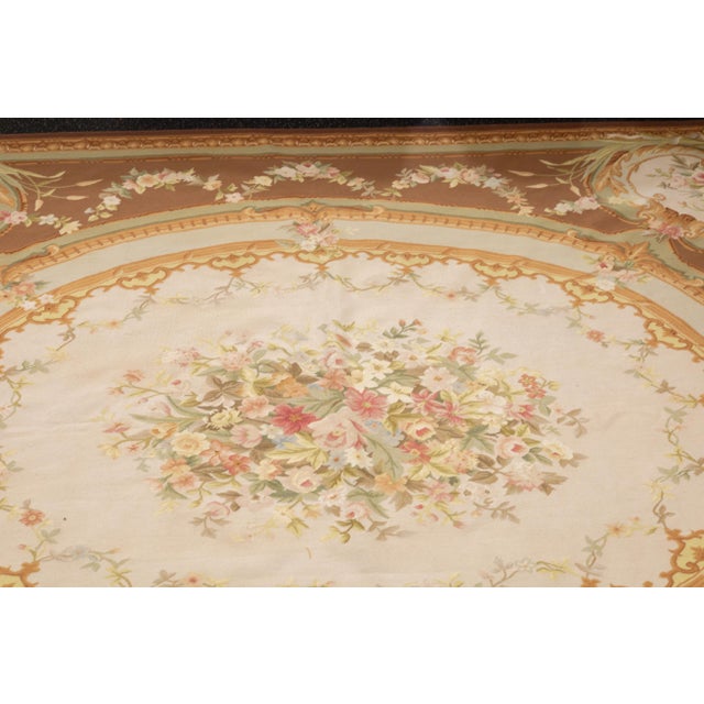 Early 21st Century Aubusson Flat Weave Wool Rug 8'0" X 10'0" For Sale - Image 5 of 11