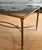 Mid-Century Modern Mid Century Brass & Smoked Glass Coffee Table With Curved Stretcher For Sale - Image 3 of 7