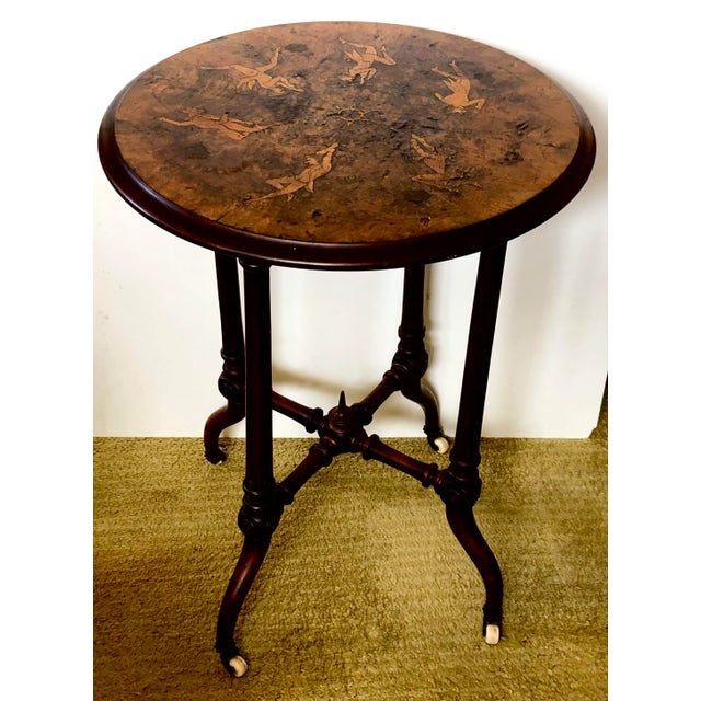 Continental Marquetry Side Table For Sale - Image 13 of 13