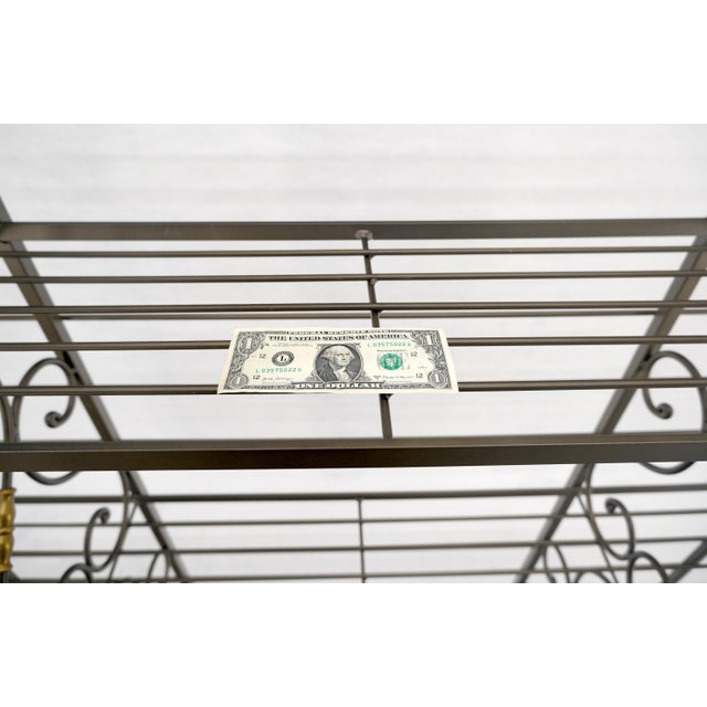 Vintage Steel & Brass Baker's Rack MINT For Sale - Image 17 of 17