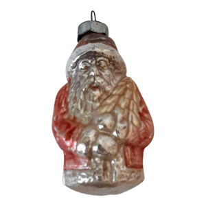 Mercury Glass Santa Christmas Ornament Old St Nick
