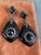 Miriam Salat 'MRM' Noir Evening Black Resin and White Topaz Drop Earrings, A Pair For Sale - Image 4 of 18