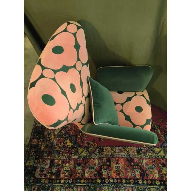 Mid-Century Modern Patterned Armchairs, 1950s, Set of 2 For Sale - Image 3 of 15