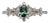 Dainty Alexandrite Ring W Natural Diamond Accents in 14k White Gold, Size 6.75 For Sale